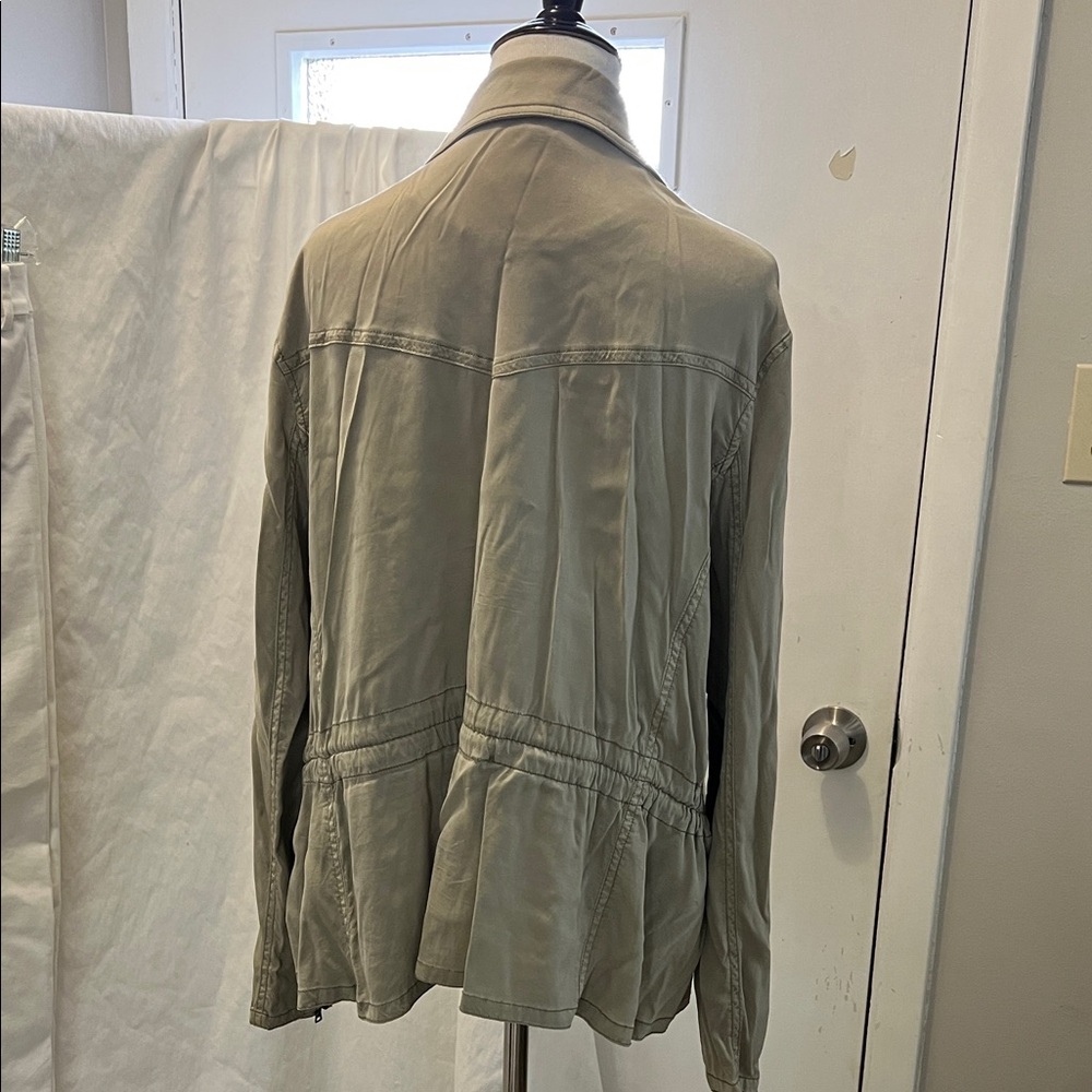 Chico's Olive Moto-Utility Jacket size 2